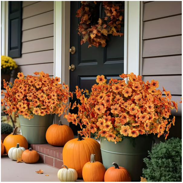 🏆 50K+ SOLD! 💐Lifelike UV-Resistant Sunset Mums – Waterproof, Windproof & Perfect for Fall Decor 🍂